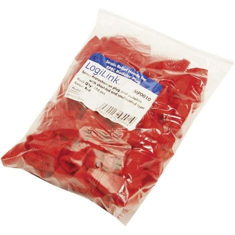 Passe-câble anti-pliage RJ45 LogiLink MP0010 RJ45 rouge 100 pc(s) R05002 (1/3)