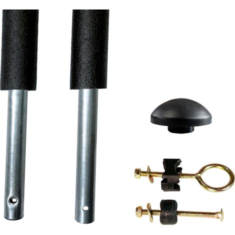 Poteau de filet de sécurité Ø25mm pour trampoline – Longueur 215cm – Mousse et visserie incluses – Adaptable sur trampolines 25mm – Kangui (1/4)