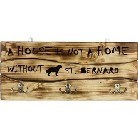 San Bernardo, San Bernardo Cane - appendiabiti con cane, espositore per medaglie, decorazione per la casa di Art-Dog (1/5)