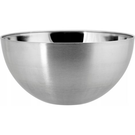 Bol de metal de acero inoxidable de 24 cm, práctico bol de cocina, 3,3 L