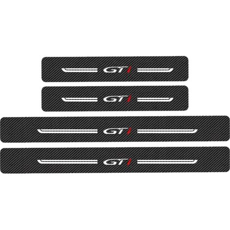 (4 pièces pour GTi) Autocollants de seuil de porte anti-rayures pour Peugeot KIA GTLine GT GTi 301 2008 307 107 207 3008 308 208 206 Stinger (1/3)