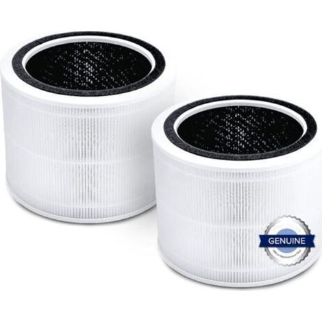 Compatible avec les filtres de rechange pour purificateur d'air Levoit, 3 en 1 True HEPA, charbon actif haute efficacité, Core 200S-RF, lot de 2, nylon, blanc (1/5)