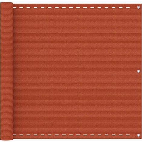 vidaXL Toldo para balcón HDPE naranja 90x400 cm (1/5)