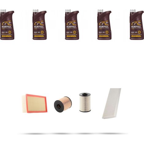 Kit tagliando 4 FILTRI e 5L OLIO compatibile con Peugeot Expert II 2.0 HDI 94kw dal 2011 (1/5)