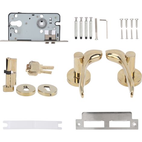Kit de sécurité antivol pour porte de chambre à coucher, verrou magnétique silencieux en alliage de zinc, pour la maison et la chambre. (1/5)
