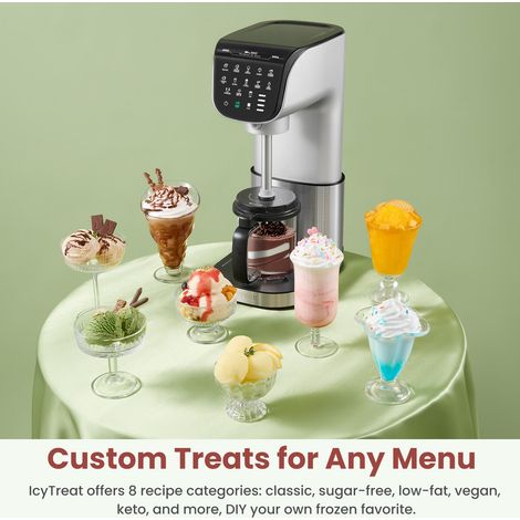 11-in-1 Automatic Ice Cream Maker Machine with 3 Family-Sized Pints – Make Gelato, Sorbet, Milkshakes, Mix-Ins, Brushless Motor, Dishwasher Safe, One-Touch Storage & Recipes (Silver)(France bans sale) (1/5)