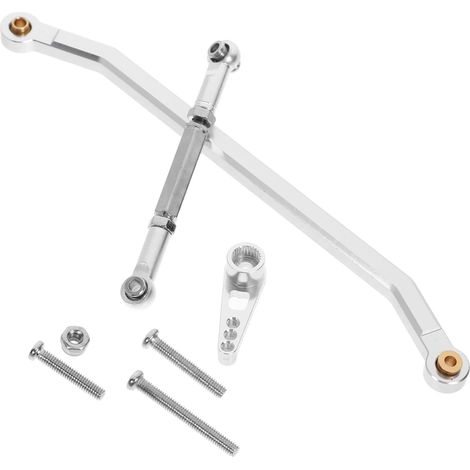 1 Set Télécommande De Voiture Colonne De Direction Rc Kit De Chenille Tige De Direction en Métal Rc Voiture Direction Piste Tige Rc Pièces De Voiture Tige De Direction Kit Rc (1/5)