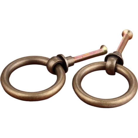 Poignées de tiroir en bronze, anneaux, 2 pièces, 20-35 mm (1/5)