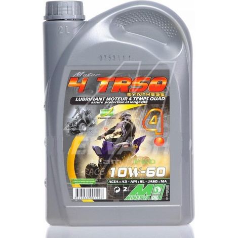 [JAMAIS UTILISE] Bidon 2L huile moteur synthétique Minerva 10w60 4TRSO pour quad