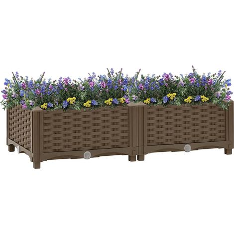 vidaXL Fioriera Rialzata 80x40x23 cm in Polipropilene