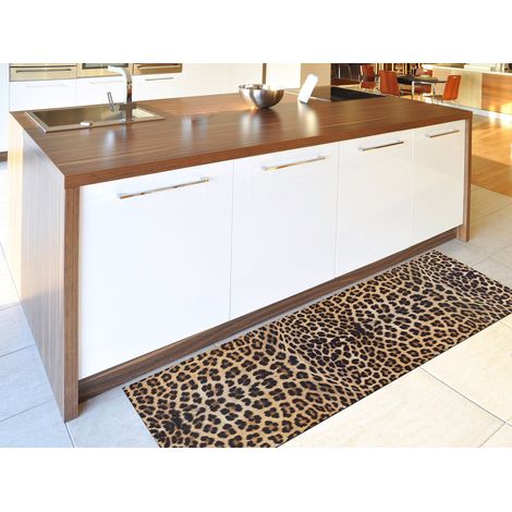 ATTICGO Tapis de cuisine léopard RICCI Multicolore 52x200 cm (1/4)