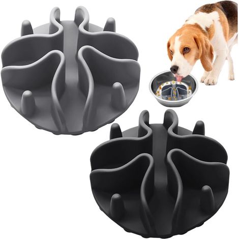 2 Gamelles Slow Food pour Animaux De Compagnie, Gamelles Anti-Étouffement pour Chien, Gamelles Slow Food, Coussinets À Lécher en Silicone, Adaptés Aux Animaux De Petite Et Moyenne Taille
