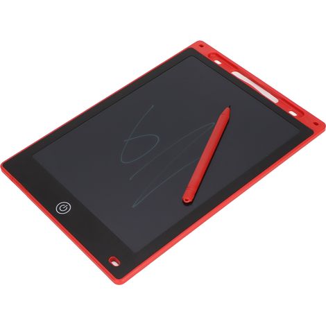 Tableau d'écriture LCD pour enfants, tableau à dessin, 25 cm, jouet d'écriture pour l'éveil des tout-petits, rouge