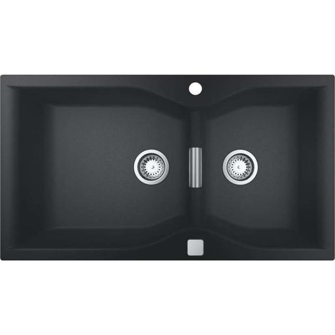 Grohe - Lavello composito K700 con sistema di scarico, 90x50 cm, granito nero 31658AP0 (1/4)
