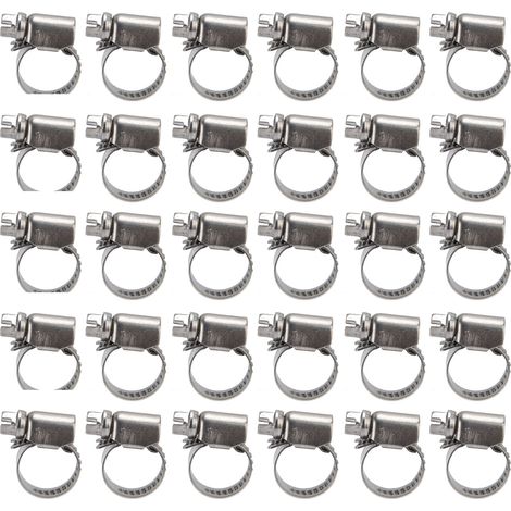 30 pinces de serrage style allemand réglables 8-16mm, colliers de tuyau en acier inoxydable 304 pour conduite de carburant (1/5)