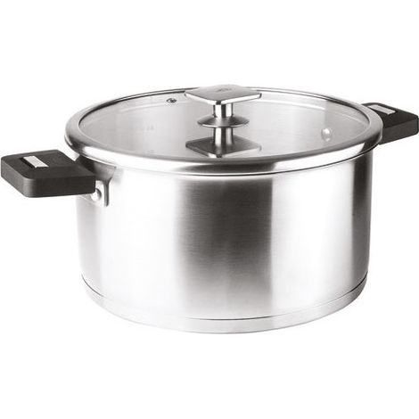 Set di 3 pentole in acciaio inox 16 / 18 / 20 cm + manico - 56610 - Lacor (1/4)