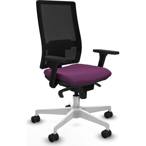 Silla piqueras y crespo Horna negro base blanca ajustable (1/5)