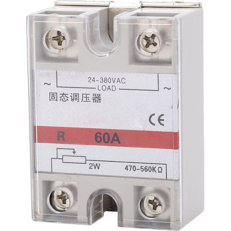 Régulateur de tension à semi-conducteurs 60 A, résistant à la corrosion, silencieux, module SSR à refroidissement rapide, 24-380 V CA (1/5)