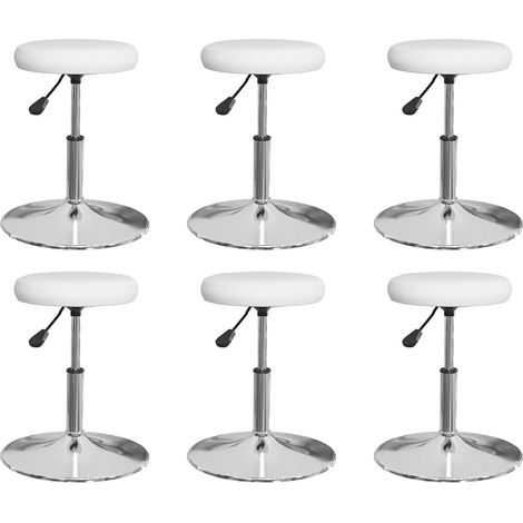 Chaises à manger lot de 6-Chaises de Salle à Manger-Chaise de cuisine blanc similicuir 999182 (1/5)