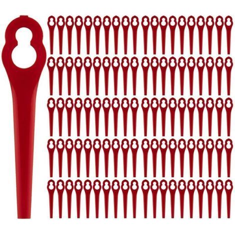 Lames de rechange pour débroussailleuse sans fil – Lot de 100 lames en plastique haute résistance, compatibles Einhell (1/4)