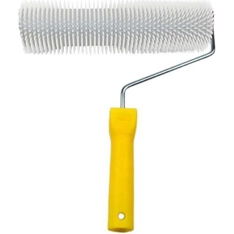 Rouleau Débulleur pour Ragréage Autonivelant - Pointes 11mm - 23cm - Blanc (1/4)