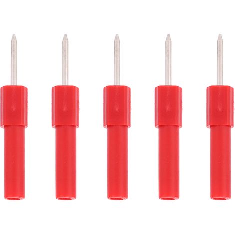 5-teiliges Set Isolationsprüfspitzen mit 4-mm-Bananenstecker für Multimeter (rot) (1/5)