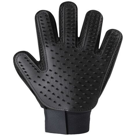 Pet Hair Removal Gloves, Black, Left Handed, 23 x 17 cm, 1 Piece, Suitable for Dogs and Cats, Hair Removal Brush (1/5)