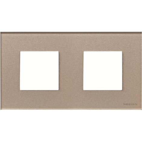 Zenit Plaque de Finition 2X2M Verre Champagne 2CLA227200N3902 ABB N2272CH