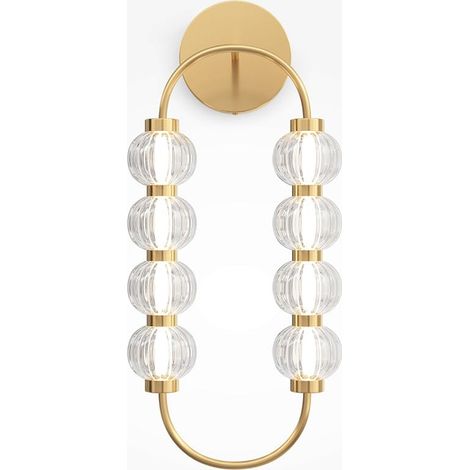 Applique rétro - perles ciselées en verre sur cadre ovale BELLA (1/5)