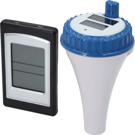 Thermomètre numérique flottant pour piscine – Écran LCD, alimenté par énergie solaire, étanchéité IPX8, adapté aux piscines, spas et aquariums (1/5)