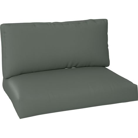 Outsunny 2 Seat Pallet Cushions 20cm Thick Outdoor Seat Pads, Charcoal Grey (1/5)