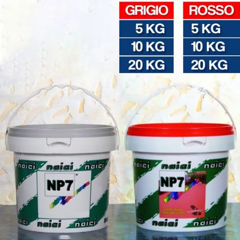 GUAINA LIQUIDA IMPERMEABILIZZANTE PEDONABILE PER TERRAZZA BALCONE NP 7 13016V KG 5 - GRIGIO (13016) (1/2)