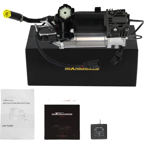 Compresseur de suspension pneumatique, Tension CC 13V, Pression de fonctionnement 20 bar, Courant nominal 35A, Dimensions 32,5x20,5x19,5 cm, Poids 3700 g (1/5)