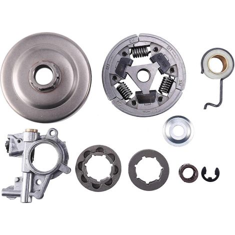 Kit de pignons et jantes d'embrayage D 3/8 pouces 8T 7T pour tronçonneuse Stihl MS361 MS 361 à pompe à huile et engrenage à vis sans fin 1128 0 (1/5)
