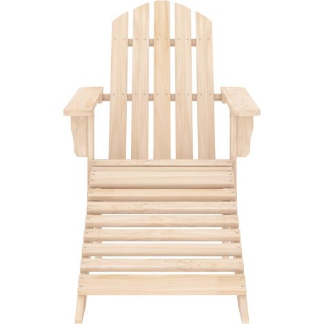 Sedia Giardino Sedute da esterno Adirondack con Ottomana Massello di Abete (1/3)