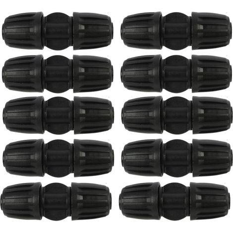 10 pièces Connecteurs Droits pour Système d'Irrigation Goutte à Goutte, Raccords pour Tuyau d'Eau PE de 16mm, Tuyau d'eau Goutte à Goutte système d'irrigation, pour Jardinage, Agriculture et Serres (1/5)