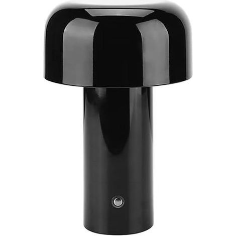 Lampe Champignon LED Noire Sans Fil Rechargeable Tactile 3 Niveaux Bureau Chambre (1/5)