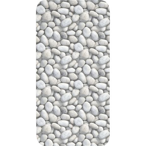TAPPETINO DA BAGNO Pietre - Grigio - Ovale 60x120 cm