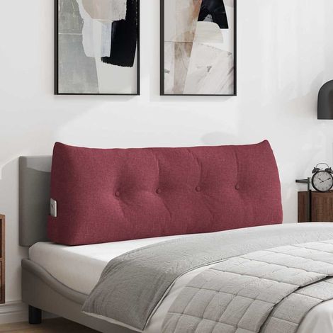 vidaXL Back Pillow Wine Red 120 x 24 x 50 cm Fabric