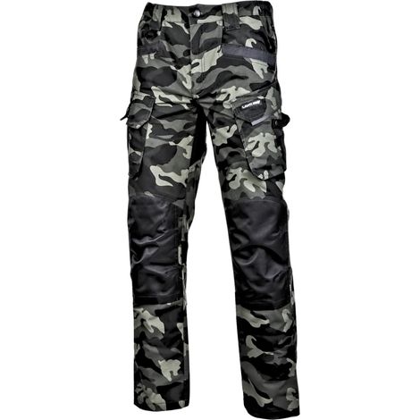 Pantalones de combate de camuflaje verde CON refuerzos, "M", CE,lahti
