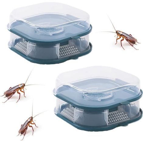 pièges à cafards, pièges à cafards allemands, tue-cafards double couche, non toxique et respectueux de l'environnement, sans danger pour les enfants et les animaux domestiques (bleu) (1/5)