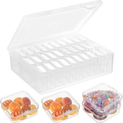 Boite Rangement Plastique, Boite de Rangement Plastique avec Compartiments, Boites de Rangement, Boîtes de tri pour petites pièces, Boites à Vis pour Stockage Perles Bijoux Artisanat (1/5)