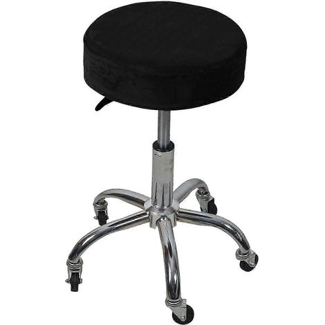 Housse de rechange universelle pour tabouret, housse anti-poussière, housse de coussin de siège-Black (1/5)