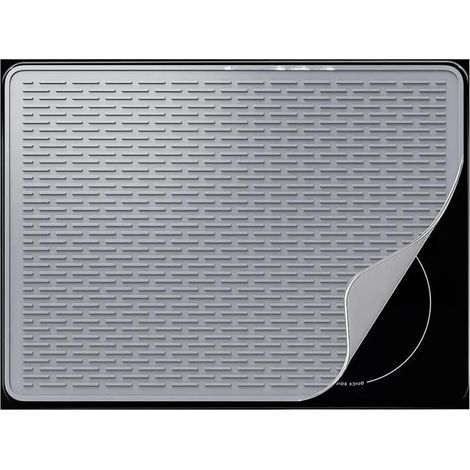 Couverture de cuisinière en Silicone, antidérapante, résistante à la Chaleur, Anti-poussière, Tapis Table, napperon Protection comptoir(M 76x53cm 30x20in) (1/5)