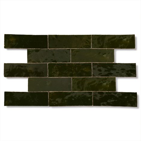 Carrelage Zellige Marocain Vert Empire 5x15 cm (vendu par 0,5 m²) - RO'MA NATURE