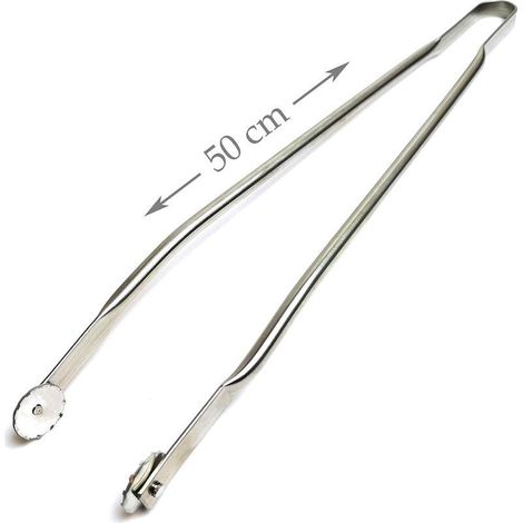 Grande Pince INOX à roulettes Multifonctions pour Barbecue, Taille 50 cm (1/5)