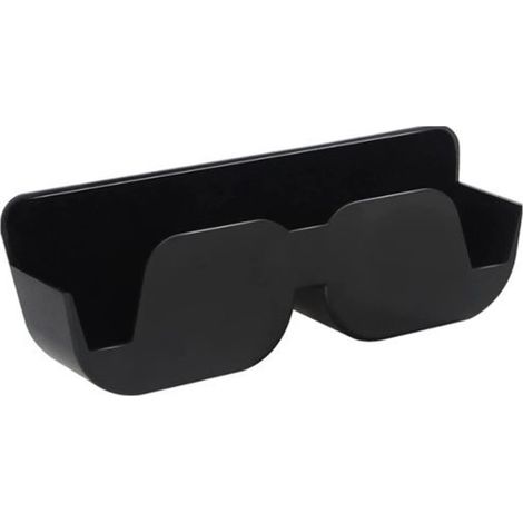 Étui à lunettes de voiture - noir - Porte-lunettes de soleil pour voiture - 16,2 x 5,5 x 3,5 cm - plastique - pour ranger les lunettes - Porte-lunettes (1/4)