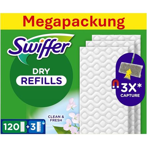 Swiffer Boden Nachfüllset 120 Trockentücher+3 Wet Wischtücher Komfort Pack Zubehör Bodenreinigung