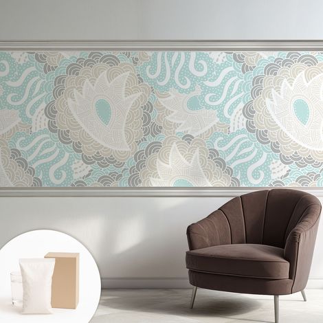 Papier peint intissé avec imprimé pour intérieur moderne application facile a motif - Colle incluse gratuite Motifs abstraits 250x104 cm (1/5)
