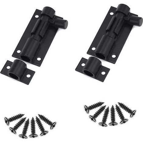 2er-Set Aluminiumlegierungs-Schiebeschlösser für Innentüren, Garten, Haus (HANSHILAI, 5 cm) (1/5)